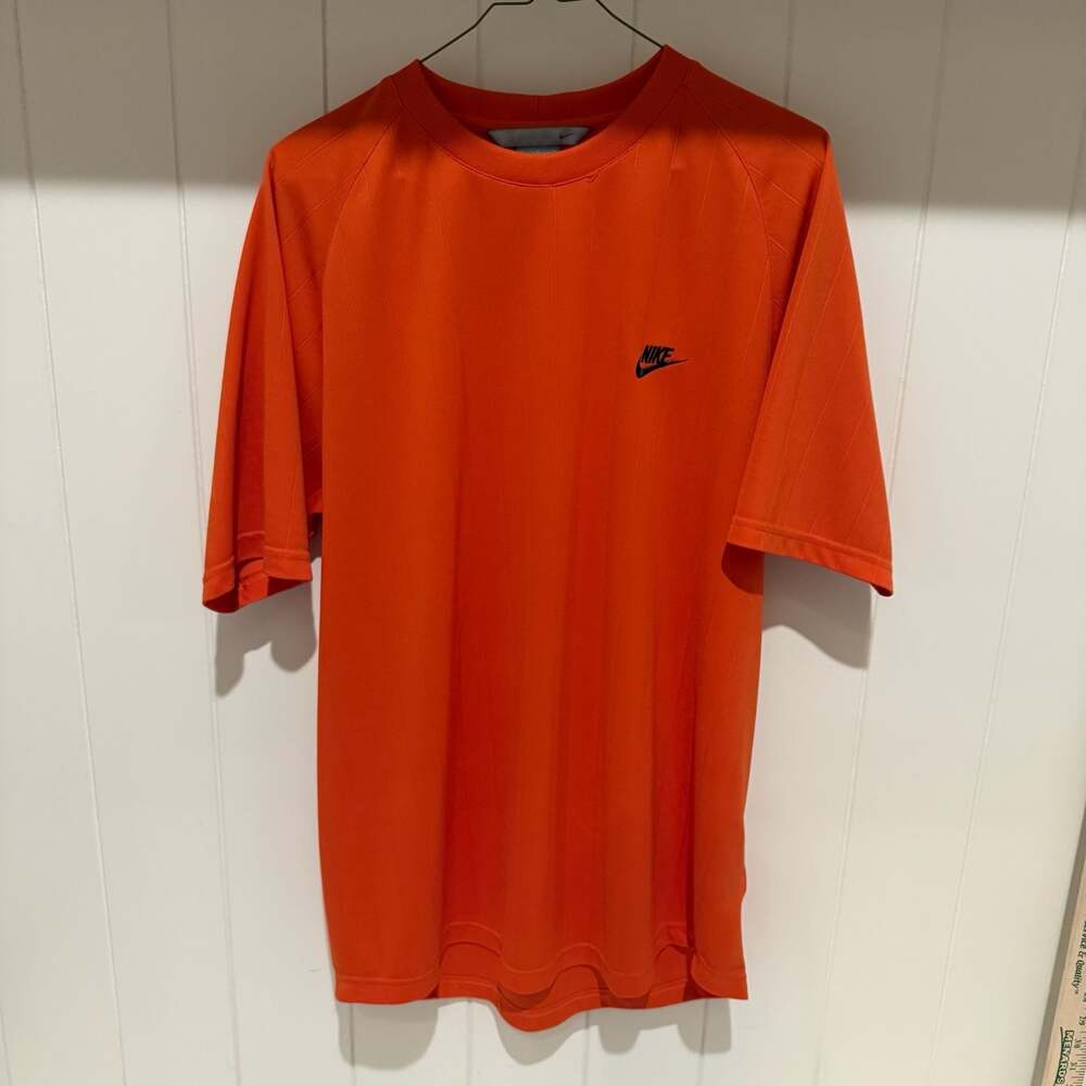 Vintage Nike Orange Striped Short Sleeve T-Shirt